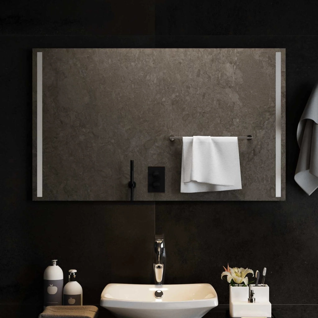 Specchio da bagno LED Trasparente 100 x 60 cm vetro temperato 42045805