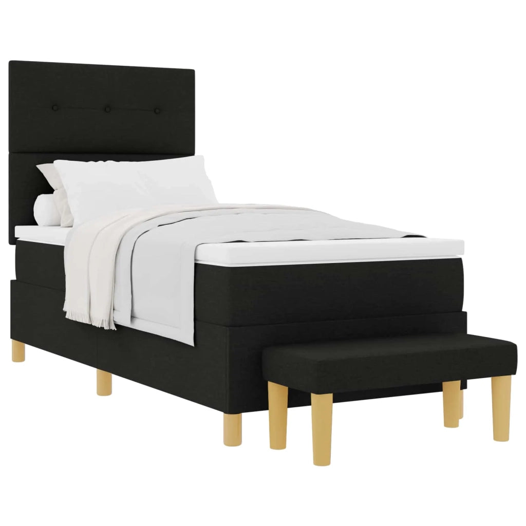 Letto a molle con cuscino Nero 200 x 100 cm Tessuto 3344277