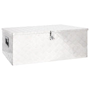 Contenitore Portaoggetti Argento 100x55x37 cm in Alluminio CFW8425409