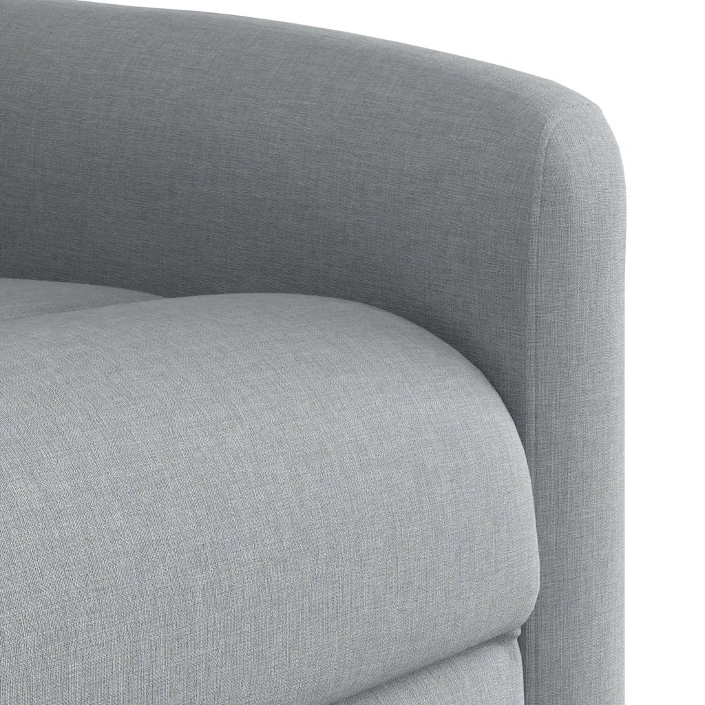 Divano Sedia-Poltrona Reclinabile in Tessuto Grigio Chiaro 836886