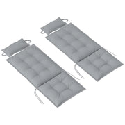 Set di 2 cuscini per sdraio sdraio idropellente cuscino per sdraio da giardino 50x116x5 cm; grigio chiaro