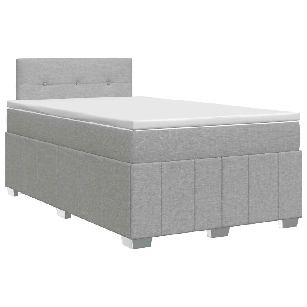 Letto box spring con materasso Grigio Chiaro 120 x 190 cm 3451164