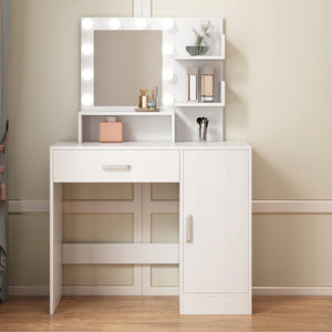 TOILETTE COSMETICA PER IL TRUCCO CON SPECCHIO LED MODERNA GLAMOUR