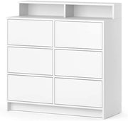 cassettiera per camera da letto Naara, Bianco, 40.3 x 100.6 cm, per riporre e abbinare ad altri mobili