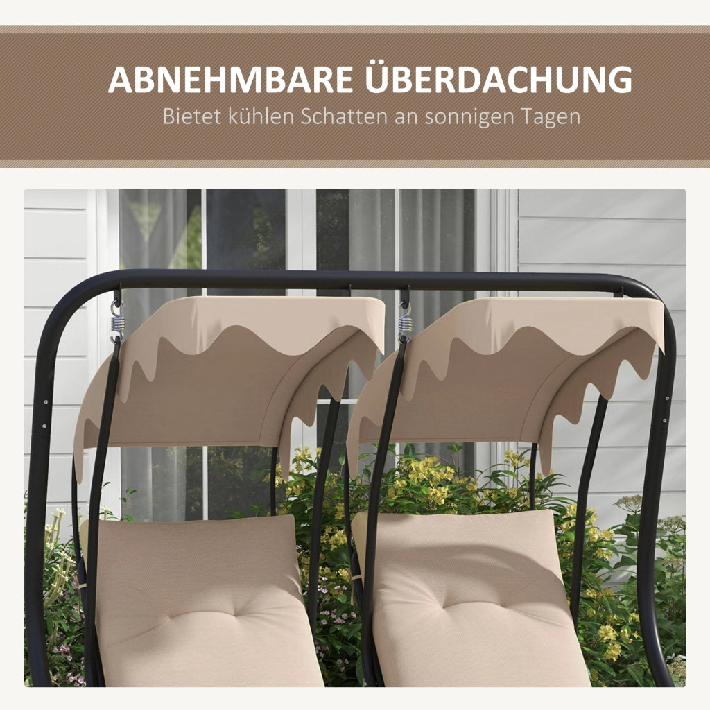 Altalena da giardino Hollywood ¨C zephmum ¨C beige, polyrattan, 170x136x170 cm