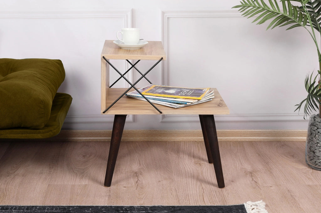 Comodino in legno "Cross" 50 x 40 x 55 cm - Pino