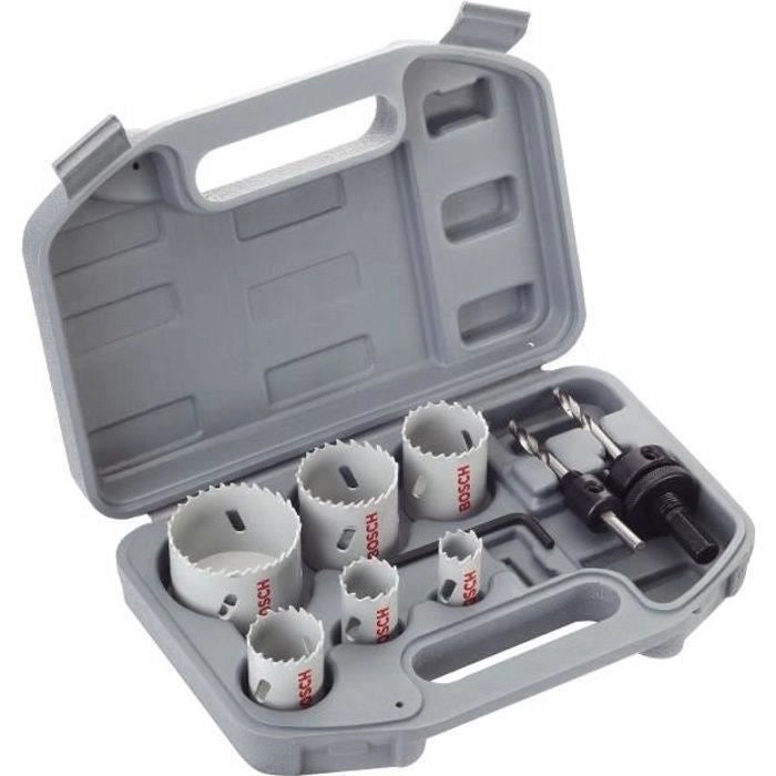 Scatola da 9 pezzi di seghe a tazza bimetalliche HSS per elettricisti - BOSCH