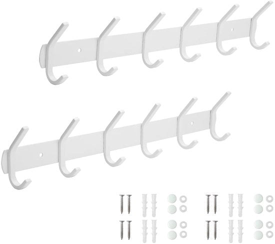Viti per Abbigliamento - Acciaio Inossidabile - 2 Pezzi - Bianco - 42 cm