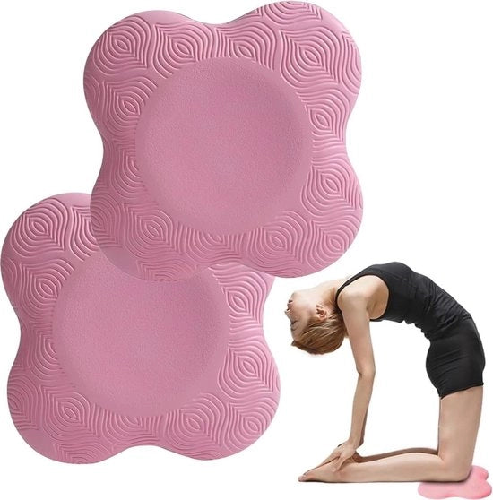 Matte Yogà per Protezione Ginocchia - Antiscivolo - 2 Pezzi - Rosa