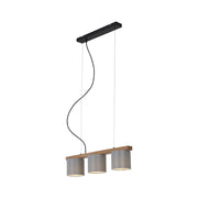 Lampadario Vintage Rhon Metallo Nero 3 Luci E14