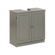 Mobile da bagno in MDF grigio con ripiani, stile tradizionale
