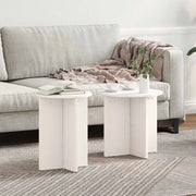 vidaXL Tavolino da salotto 2 pcs Bianco 41.5 x 41.5 x 41 cm