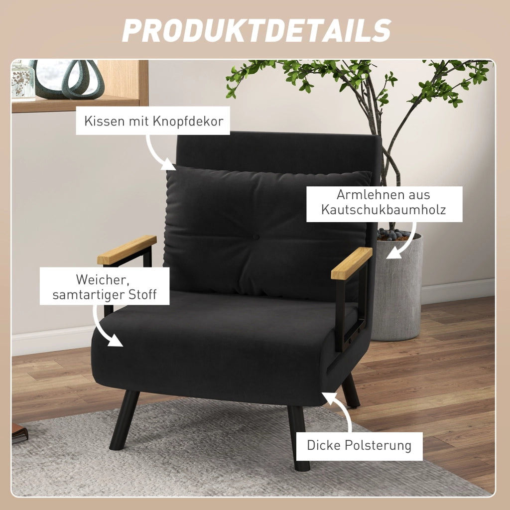 Poltrona relax ¨C zephmum ¨C tessuto velluto nero