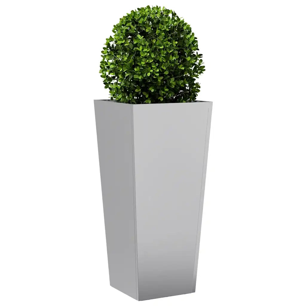 Fioriera da Giardino-Vaso da Esterno 35x35x75 cm in Acciaio Zincato
