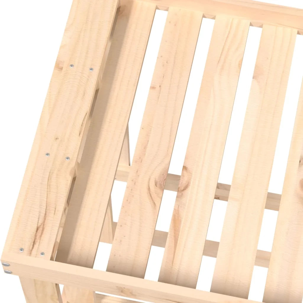 Portalegna da esterno 108 x 52 x 74 cm in legno massello di pino marrone 02_0043825