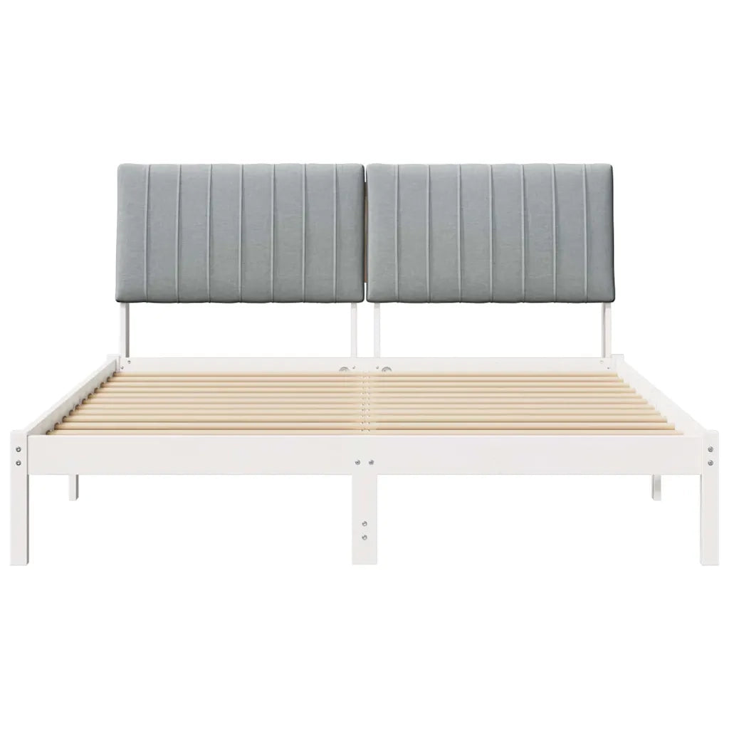 Struttura del letto Bianco 160 x 200 cm Pino massello