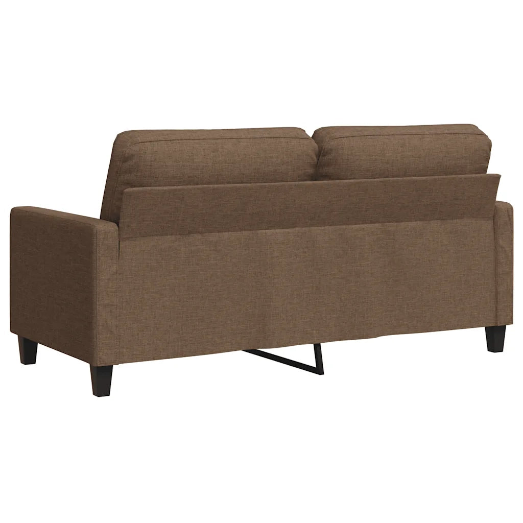 Divano a 2 Posti Marrone 140 cm in Tessuto 359166