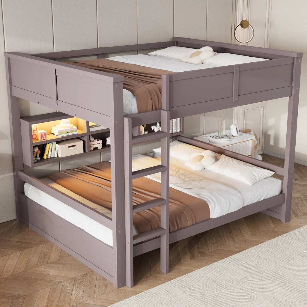 LETTO A CASTELLO 160x200 cm marrone con 6 vani contenitore