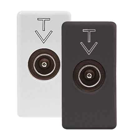 PRESA COASSIALE TV MASCHIO 'SYSTEM' Passante 5dB - Nero - GEWISS