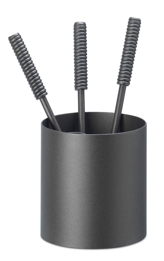 Set Paletta Scopino e Attizzatoio per Stufa in Ferro con Contenitore Belfer 795 Antracite