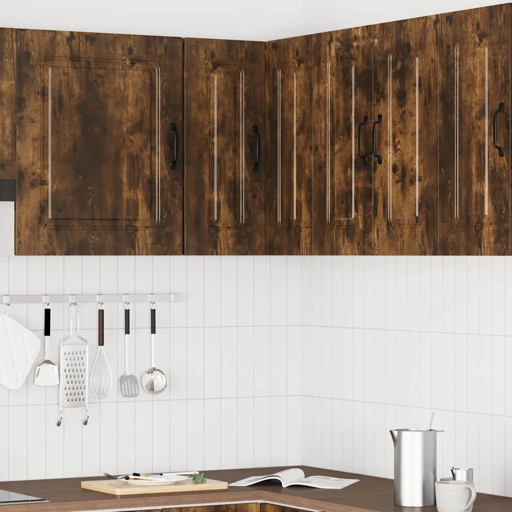 Pensile da Cucina | Mobile da Cucina ad Angolo Kalmar Rovere Fumo in Truciolato