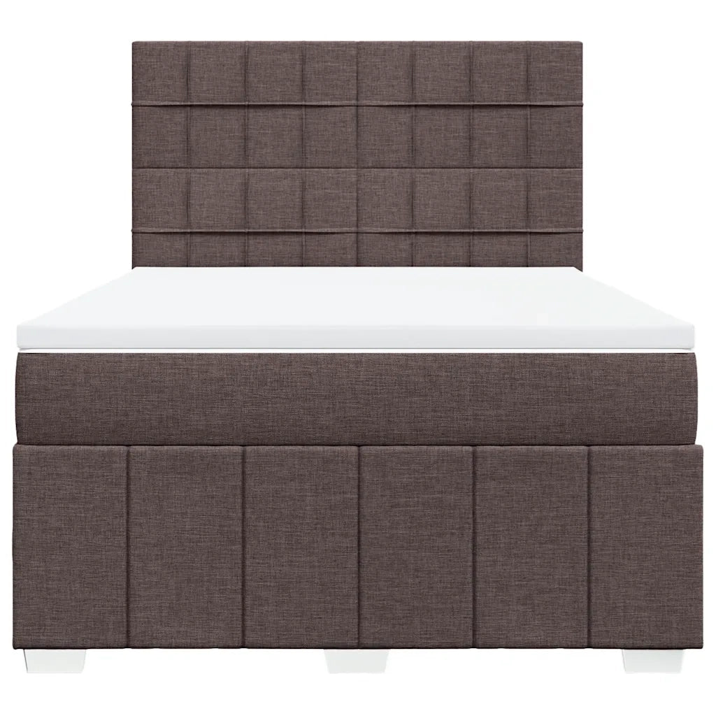 Giroletto a Molle con Materasso Marrone Scuro 160x200cm Tessuto 3294022