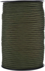 Corda Parachute Riflettente 550 - Multipli Filamenti - Campeggio Alpinismo Escursionismo - Verde Militare
