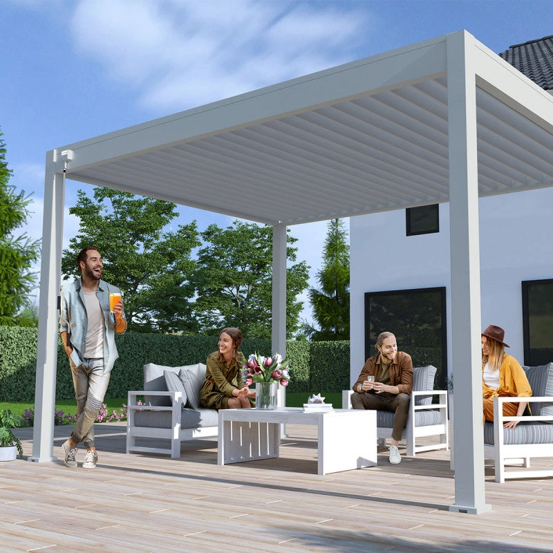 Pergola bioclimatica Ombréa® VS 3x4M - Grigio perla