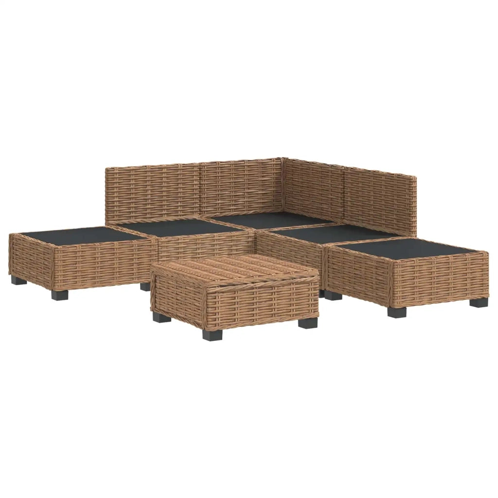 6 pz Set Lounge in Rattan con Cuscini GENDT Rattan naturale 3429842