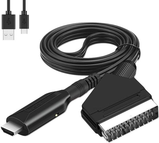 Convertitore SCART a HDMI - Adattatore 1080p/720p Tutti in Uno per HDTV, PS3, Xbox e altro