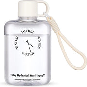 Ottima flaconcina per bevande 360 ml, senza BPA, flacone di acqua sottile per borsa e all'aperto, impermeabile, leggero e compatto per viaggi, sport e fitness, flacone di acqua piatto, resistente al calore