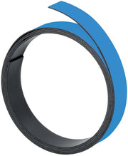 Banda magnetica da 100 cm x 5 mm, descritta, tagliabile, blu chiaro, M801 18