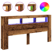 Testiera | Testata LED Legno Antico 200x18,5x103,5 cm Legno Multistrato