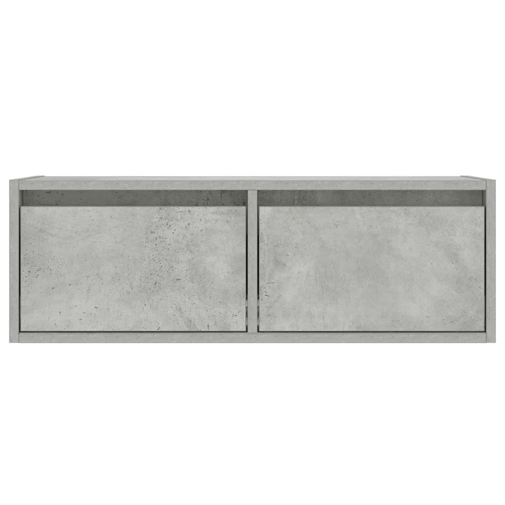 Mobile Porta TV con Luci LED Grigio Cemento 75x35,5x25 cm