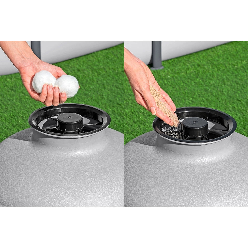 Trade Shop - Pompa Sistema Di Filtraggio A Sabbia Con Timer Manometro 8.327l/h Piscine Fuori Terra 58499 -