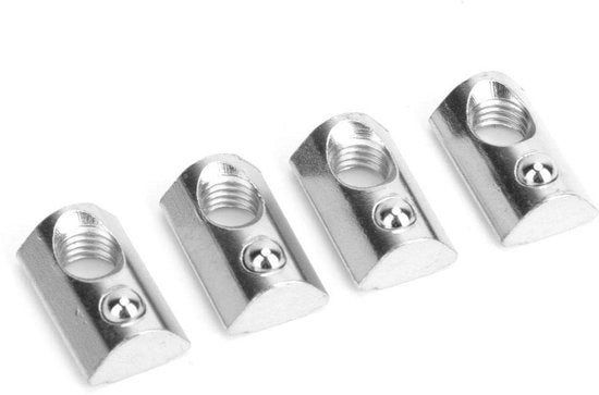 Set di viti T per profili di alluminio - 50 pezzi - Standard europeo - Componenti di fissaggio - Viti per profili di alluminio - Viti per fissaggio per profili di alluminio - 50 pezzi - 10x30 mm - 10x40 mm - 10x50 mm - 10x60 mm