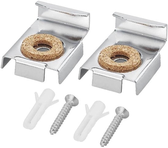 Kit di fissaggio per specchi senza cornice - Materiale di fissaggio - Viti per specchi - Adatto per foto e dipinti - Montaggio semplice - Dimensioni 24 x 36 cm - Fissaggio per specchi
