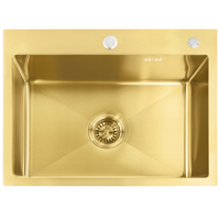 Lavello In Acciaio Liam Brush Gold senza rubinetto da cucina