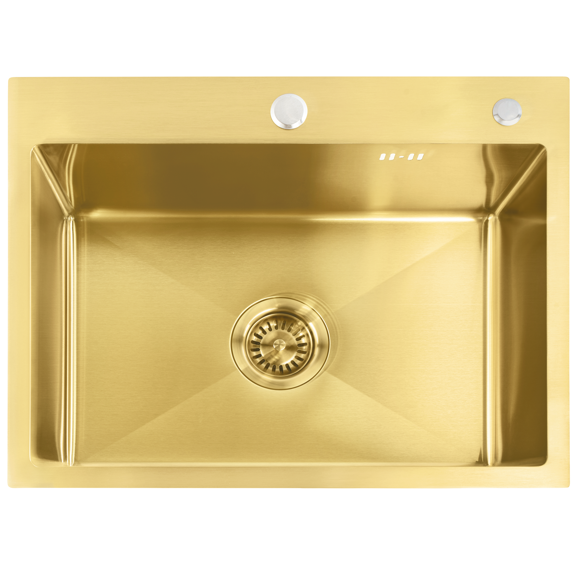 Lavello In Acciaio Liam Brush Gold senza rubinetto da cucina