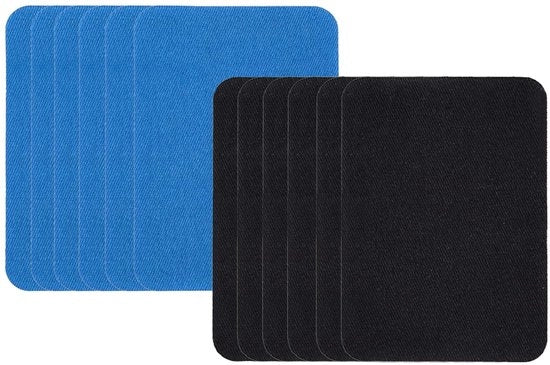 Pannelli di riparazione opstrikkabili 12 pezzi - Pannelli di riparazione in cotone - Pannelli di riparazione per denim - Pannelli di riparazione da cucire - Duraturi e lavabili - Per la riparazione di abbigliamento