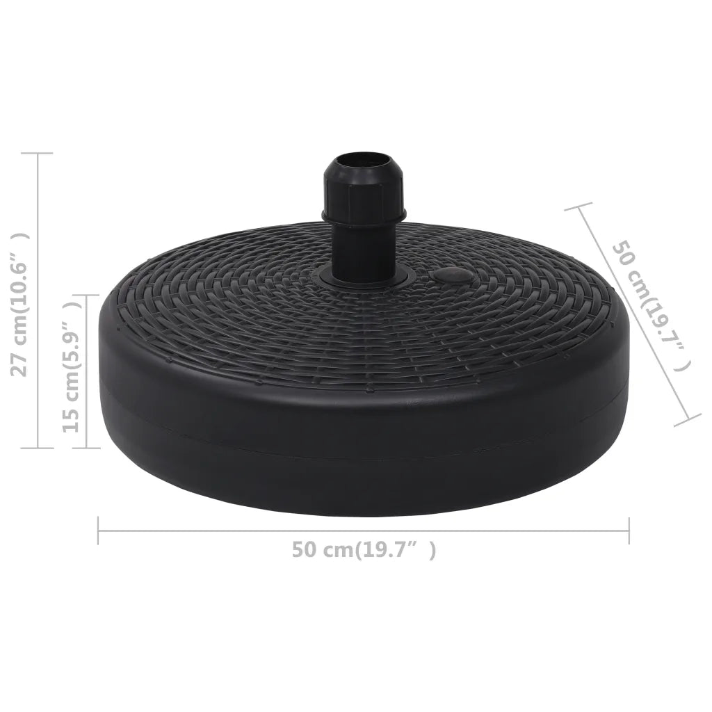 Base per Ombrellone Riempibile con Sabbia/Acqua 24L Nera CFW1263462