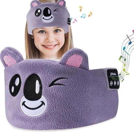 Slaapmasker con Bluetooth e Casco per la Testa - Ascolto di Musica senza Filo durante il Sonno con Microfono - Regalo di Compleanno per Bambini - Maschera da Viaggio - Per Ragazzi e Ragazze