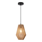 Lampadario lampada a sospensione corda metallica 160 x 20 cm beige 03_0007571