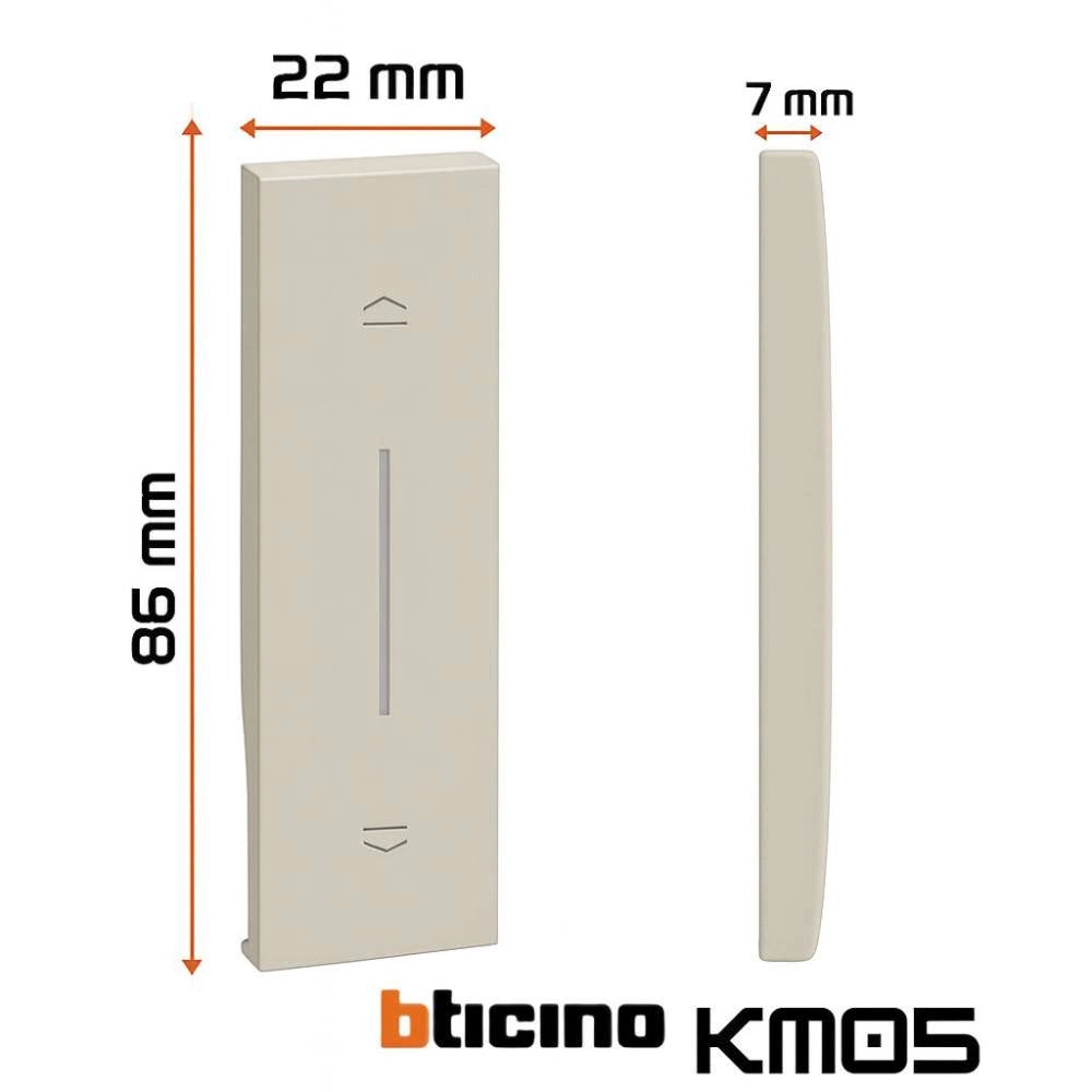 Bticino living now cover illuminabile 1 modulo per pulsanti e tapparelle *** colore sabbia, confezione 1