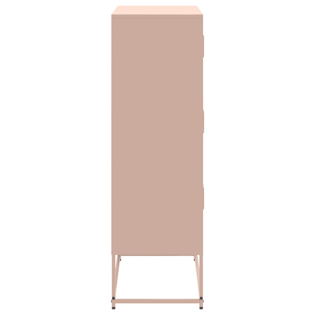Credenza | Madia | Buffet da pranzo | Armadio da pranzo Rosa 68,5x38,5x123,5 in Acciaio
