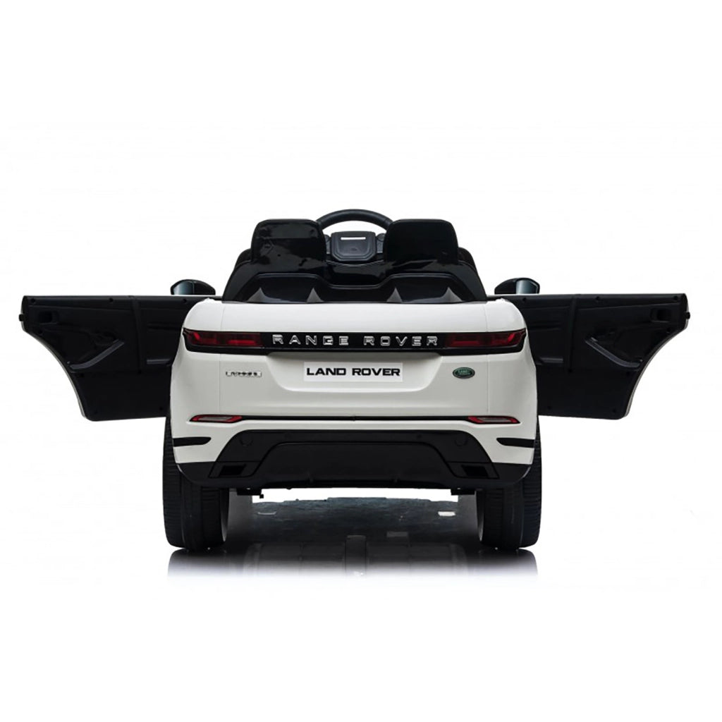Macchina Elettrica per Bambini Licenza Land Rover Evoque 12V con Telecomando Bianco
