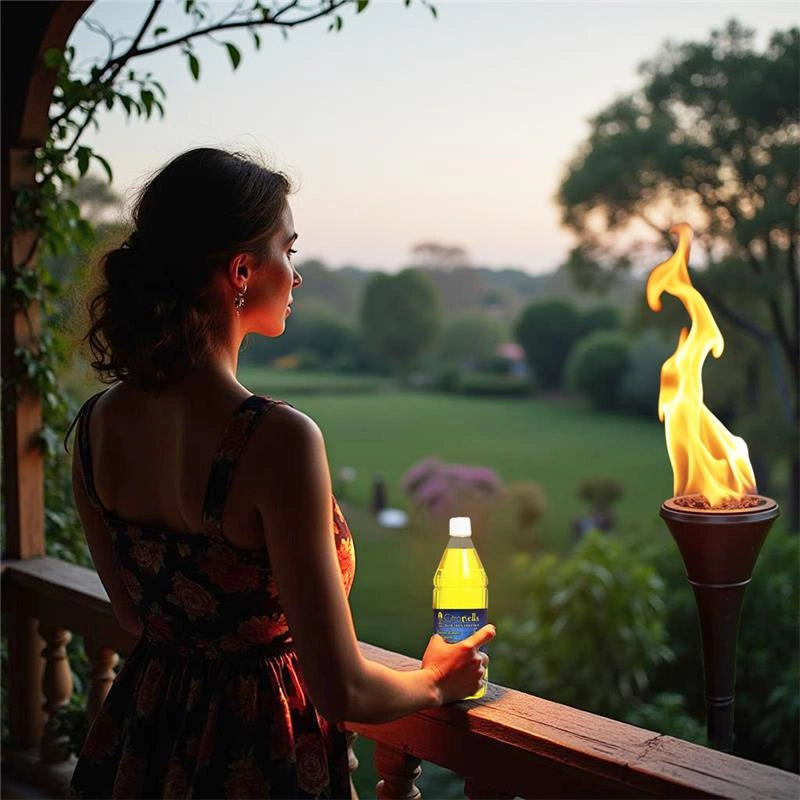 CITRONELLA OLIO COMBUSTIBILE PER TORCE DA GIARDINO ESTERNE 100% VEGETALE AIUTA AD ALLONTANARE LE ZANZARE 1 LT