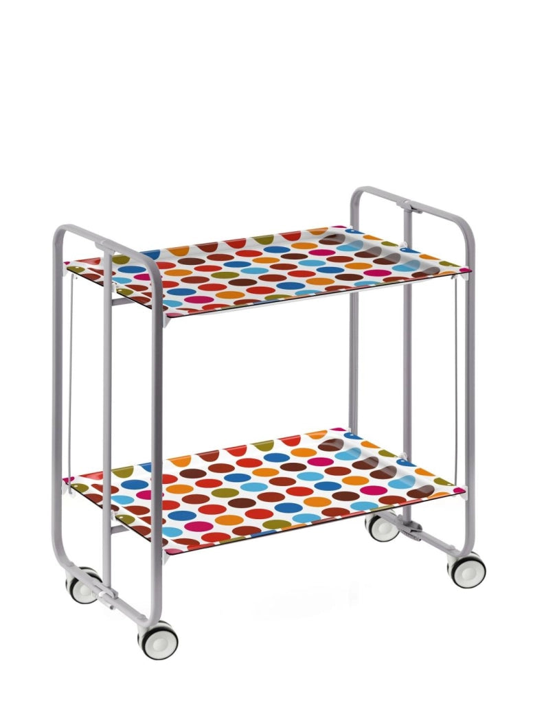Carrello da cucina pieghevole grigio con ruote BAUHAUS 2 ripiani