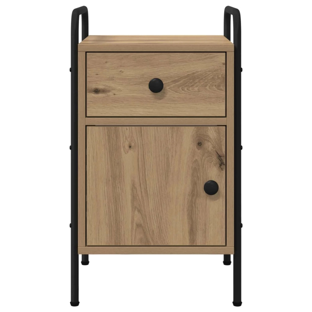 Armadio da Notte 2 pz Rovere Artigianale 35 x 36,5 x 61 cm 8007658