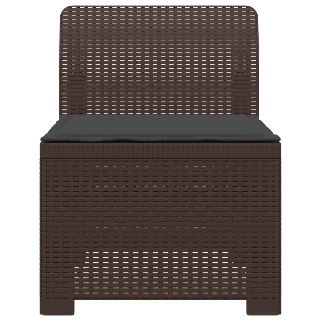 Divano da esterno-Divano da Giardino a 1 Posto con Cuscino Aspetto Rattan PP 247641